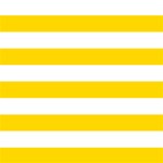 Horizontal Stripes - White and Gold Yellow