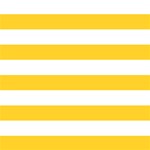 Horizontal Stripes - White and Banana Yellow