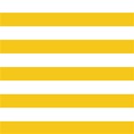 Horizontal Stripes - White and Deep Lemon Yellow