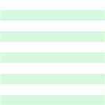 Horizontal Stripes - White and Pastel Green