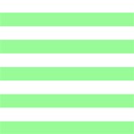 Horizontal Stripes - White and Light Green