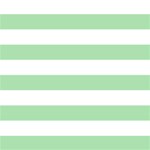 Horizontal Stripes - White and Celadon Green