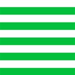 Horizontal Stripes - White and Dark Pastel Green