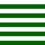 Horizontal Stripes - White and Dark Green