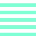 Horizontal Stripes - White and Aquamarine