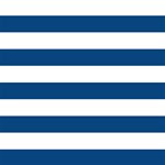 Horizontal Stripes - White and Dark Cerulean