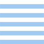 Horizontal Stripes - White and Baby Blue