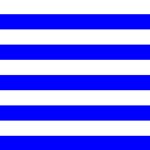 Horizontal Stripes - White and Blue