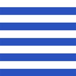 Horizontal Stripes - White and Cerulean Blue