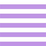 Horizontal Stripes - White and Bright Lavender Violet