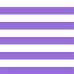 Horizontal Stripes - White and Dark Pastel Purple