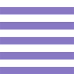 Horizontal Stripes - White and Ube Violet