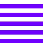 Horizontal Stripes - White and Indigo Violet