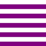 Horizontal Stripes - White and Purple Violet