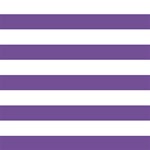 Horizontal Stripes - White and Dark Lavender Violet