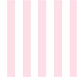 Vertical Stripes - White and Piggy Pink