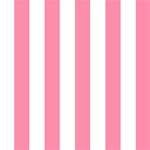 Vertical Stripes - White and Flamingo Pink