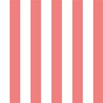 Vertical Stripes - White and Coral Pink