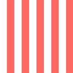 Vertical Stripes - White and Pastel Red