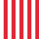 Vertical Stripes - White and Alizarin Red