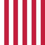 Vertical Stripes - White and Cardinal Red
