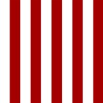 Vertical Stripes - White and Dark Candy Apple Red