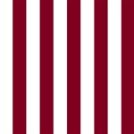 Vertical Stripes - White and Burgundy Red