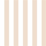 Vertical Stripes - White and Almond Brown