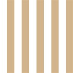 Vertical Stripes - White and Tan Brown