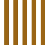 Vertical Stripes - White and Golden Brown