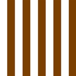 Vertical Stripes - White and Chocolate Brown