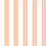 Vertical Stripes - White and Apricot Orange