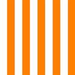 Vertical Stripes - White and Orange