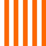 Vertical Stripes - White and Safety Orange