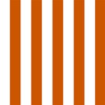 Vertical Stripes - White and Burnt Orange