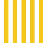 Vertical Stripes - White and Deep Lemon Yellow