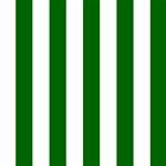 Vertical Stripes - White and Dark Green