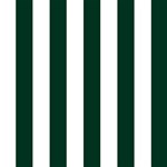Vertical Stripes - White and Deep Green