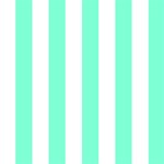 Vertical Stripes - White and Aquamarine