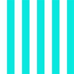 Vertical Stripes - White and Bright Turquoise