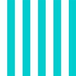 Vertical Stripes - White and Cyan