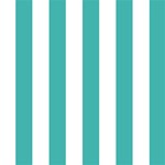 Vertical Stripes - White and Verdigris