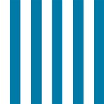 Vertical Stripes - White and Cerulean