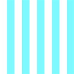 Vertical Stripes - White and Electric Blue