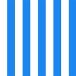 Vertical Stripes - White and Dodger Blue
