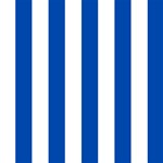 Vertical Stripes - White and Cobalt Blue