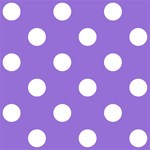 White and Violet Polka Dots