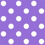 White and Violet Polka Dots