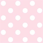 Polka Dots - White on Piggy Pink