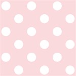 Polka Dots - White on Pale Pink